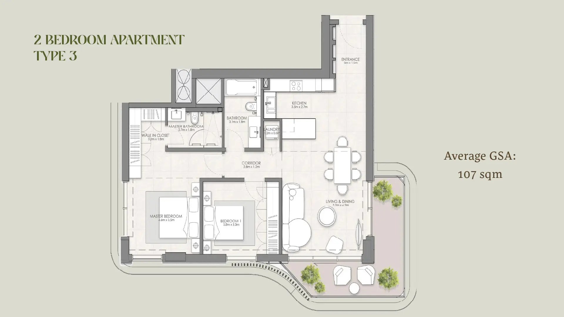 2 BR - Type B